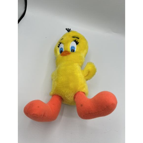 Vintage Tweety Bird Plush Stuffed Animal Looney Tunes Yellow Orange Feet 12” - Picture 3 of 6